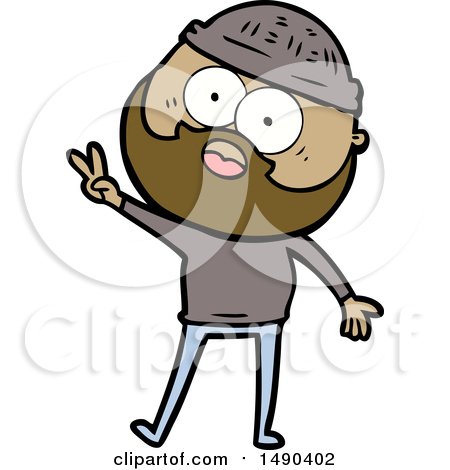 Clipart Cartoon Bearded Man by lineartestpilot