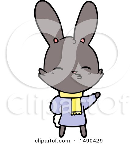 Clipart Curious Bunny Cartoon by lineartestpilot