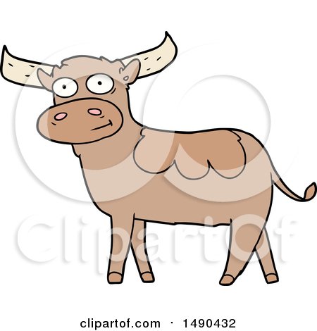 Clipart Cartoon Bull by lineartestpilot