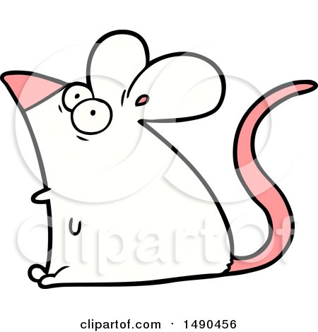 Animal Clipart Cartoon Frightened Mouse by lineartestpilot
