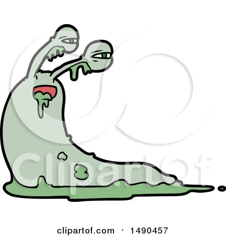 Animal Clipart Gross Cartoon Slug by lineartestpilot