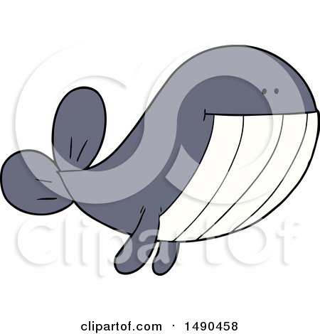 Animal Clipart Cartoon Whale by lineartestpilot