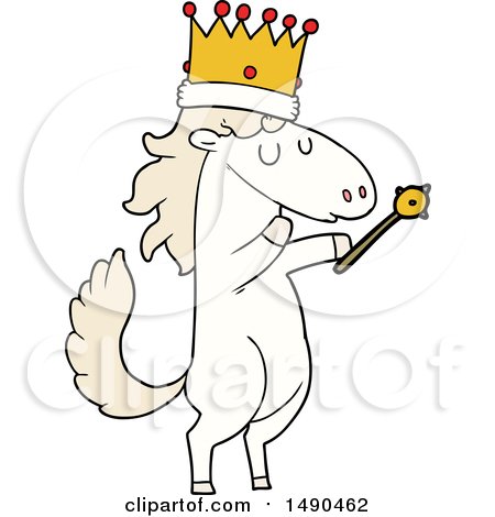 Animal Clipart Cartoon Horse by lineartestpilot