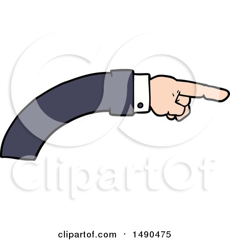Clipart Cartoon Business Arm Pointing by lineartestpilot