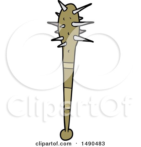 Clipart Cartoon Bat with Nails by lineartestpilot