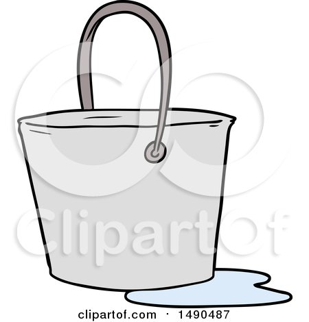 Clipart Cartoon Bucket of Water by lineartestpilot