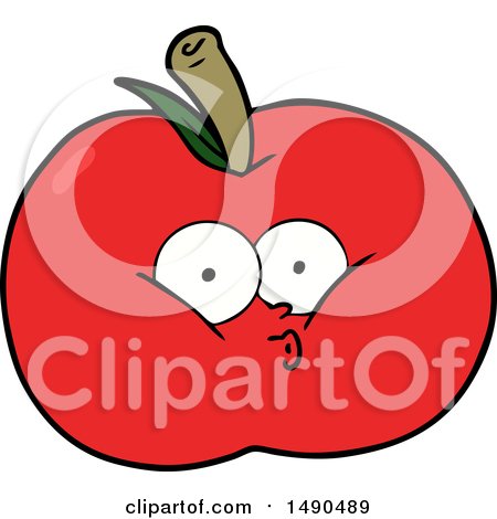 Clipart Cartoon Apple by lineartestpilot