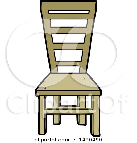 Clipart Old Wooden Chair Cartoon by lineartestpilot