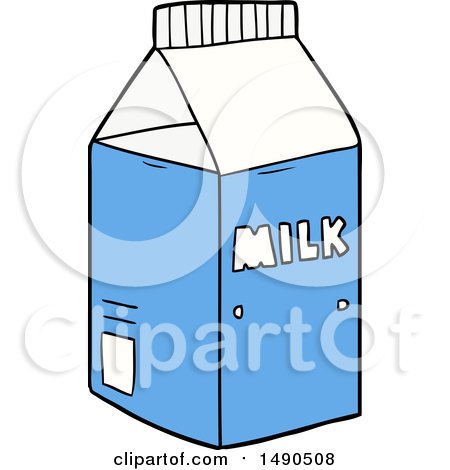 Clipart Cartoon Milk Carton by lineartestpilot