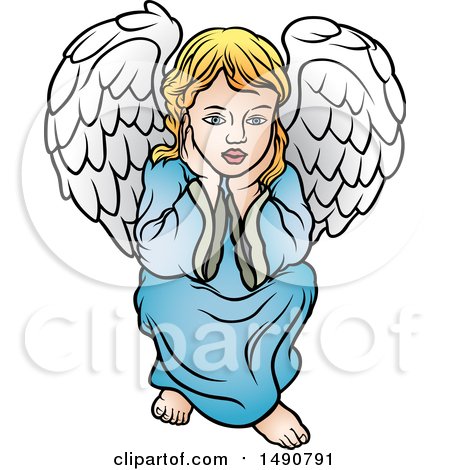 Clipart of a Cherub - Royalty Free Vector Illustration by dero