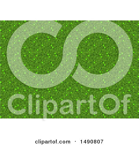 Clipart of a Green Pixel Noise Background - Royalty Free Vector Illustration by dero