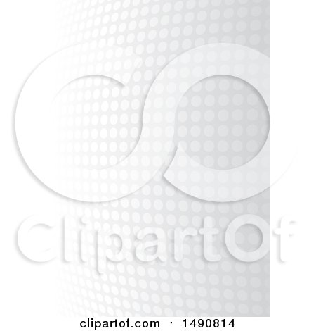 Clipart of a Grayscale Halftone Dot Background - Royalty Free Vector Illustration by dero