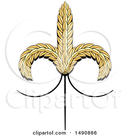 Clipart of a Sheaves of Wheat Design - Royalty Free Vector Illustration by Lal Perera