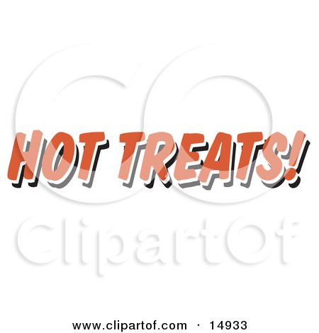 Red Hot Treats Restaurant Sign Clipart Illustration by Andy Nortnik