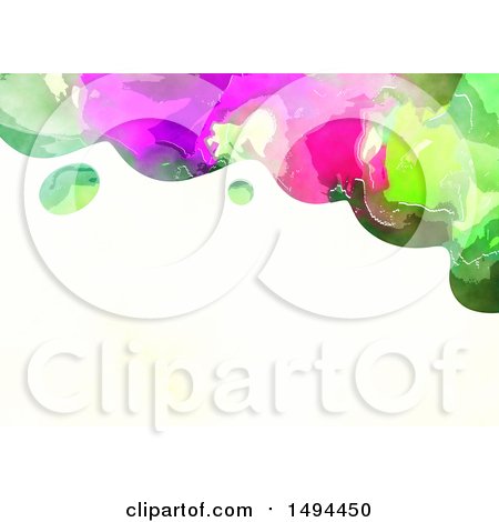 Clipart of a Watercolor Design on a White Background - Royalty Free Illustration by Prawny