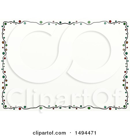 Clipart of a Doodled Border of Circles, on a White Background - Royalty Free Illustration by Prawny