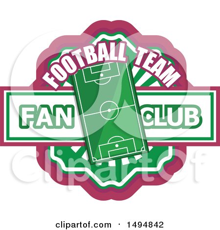 Clipart of a Football Team Fan Club Design - Royalty Free Vector Illustration by Vector Tradition SM