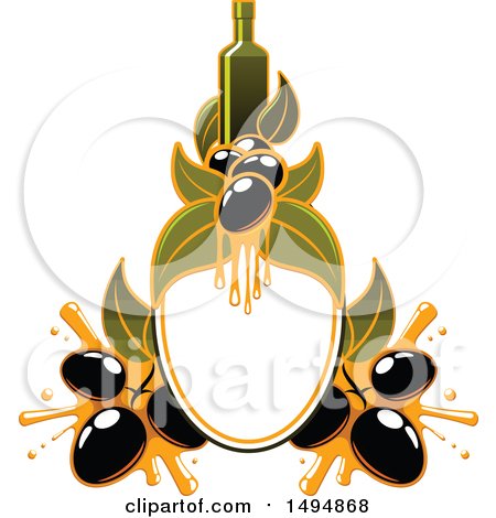 Clipart of an Olive Oil Design - Royalty Free Vector Illustration by Vector Tradition SM