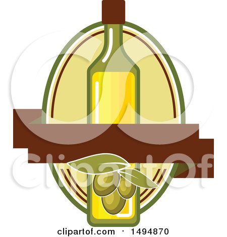 Clipart of an Olive Oil Design - Royalty Free Vector Illustration by Vector Tradition SM