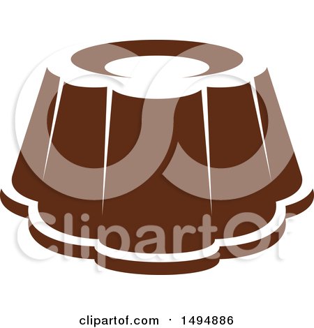 Clipart of a Chocolate Dessert Design - Royalty Free Vector Illustration by Vector Tradition SM