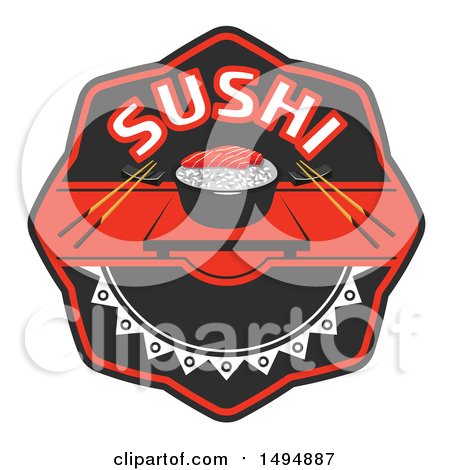 Clipart of a Sushi Design - Royalty Free Vector Illustration by Vector Tradition SM