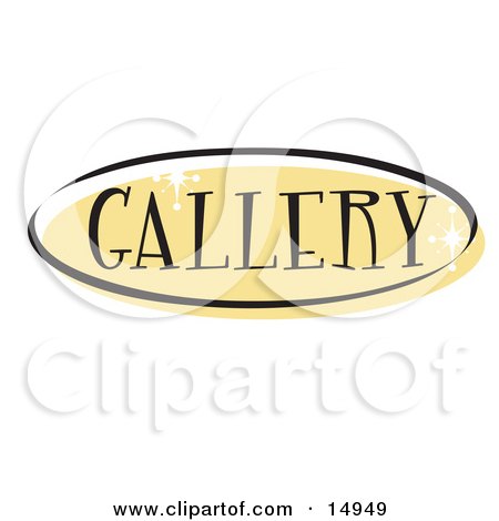 Yellow Gallery Website Button That Could Link To a Visuals Page On A Site Clipart Illustration by Andy Nortnik