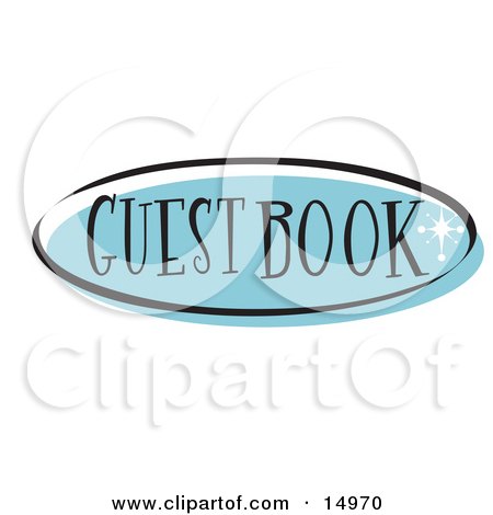 Blue Guestbook Website Button That Could Link To a Visitors List Page On A Site Clipart Illustration by Andy Nortnik