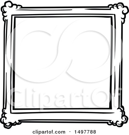 Clipart Of A sketched frame design element - Royalty Free Vector Illustration by yayayoyo