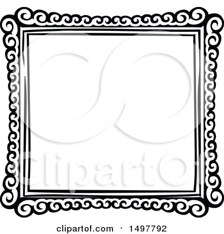 Clipart Of A sketched frame design element - Royalty Free Vector Illustration by yayayoyo