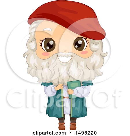 Clipart of a Boy in a DaVinci Costume - Royalty Free Vector Illustration by BNP Design Studio