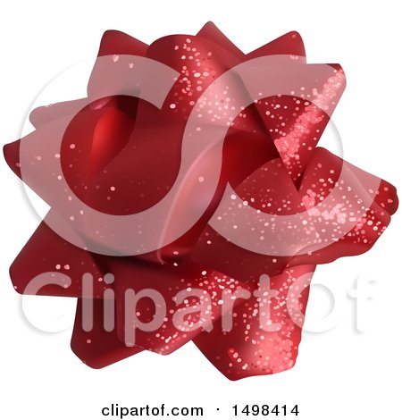 Clipart of a Red Gift Bow - Royalty Free Vector Illustration by dero