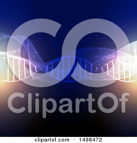 Clipart of a Dna Strand Background - Royalty Free Vector Illustration by KJ Pargeter