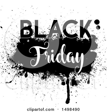Clipart of a Grungy Black Friday Design - Royalty Free Vector Illustration by KJ Pargeter