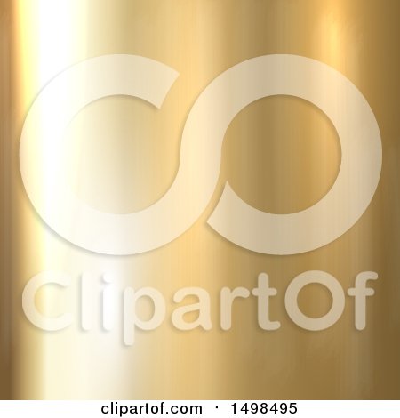 Clipart of a Shiny Golden Metal Background - Royalty Free Vector Illustration by KJ Pargeter