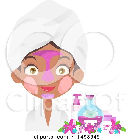https://images.clipartof.com/small/1498645-Clipart-Of-An-African-American-Girl-With-Multiple-Facial-Masks-On-By-Beauty-Products-And-Flowers-Royalty-Free-Vector-Illustration.jpg
