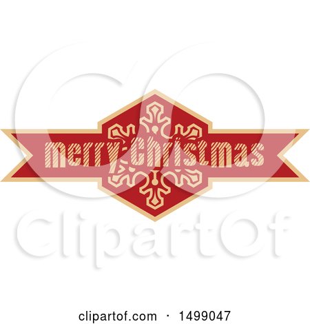Clipart of a Merry Christmas Greeting Design - Royalty Free Vector Illustration by dero