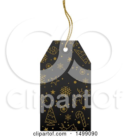 Clipart of a Christmas Sales Tag - Royalty Free Vector Illustration by dero