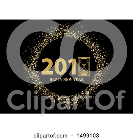 Clipart of a 2018 Happy New Year Design - Royalty Free Vector Illustration by dero