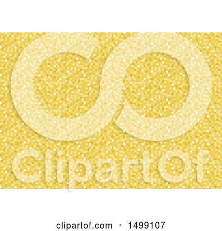 Clipart of a Yellow Pixel Noise Background - Royalty Free Vector Illustration by dero