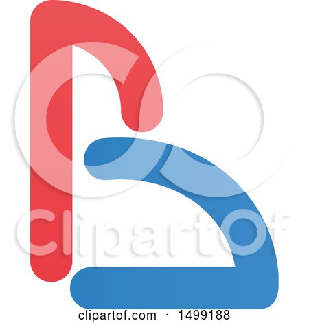 Clipart of an Abstract Letter B Logo - Royalty Free Vector Illustration by Vector Tradition SM