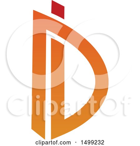 Clipart of an Abstract Letter D Logo - Royalty Free Vector Illustration by Vector Tradition SM