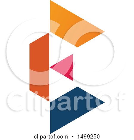 Clipart of an Abstract Letter E Logo - Royalty Free Vector Illustration by Vector Tradition SM