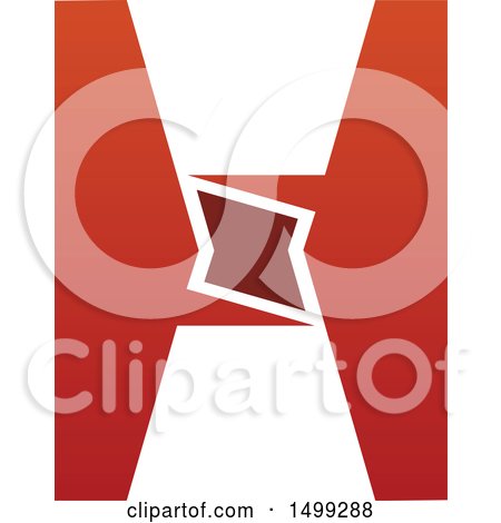 Clipart of an Abstract Letter H Logo - Royalty Free Vector Illustration by Vector Tradition SM