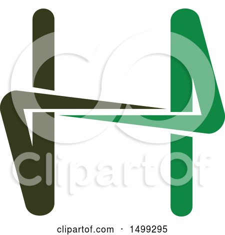 Clipart of an Abstract Letter H Logo - Royalty Free Vector Illustration by Vector Tradition SM
