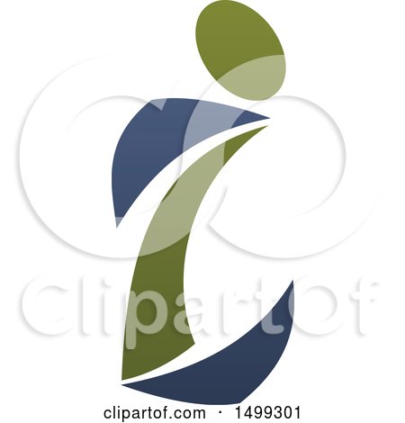 Clipart of an Abstract Letter I Logo - Royalty Free Vector Illustration by Vector Tradition SM
