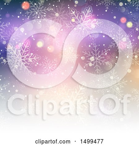 Clipart of a Gradient Snowflake Background - Royalty Free Vector Illustration by KJ Pargeter