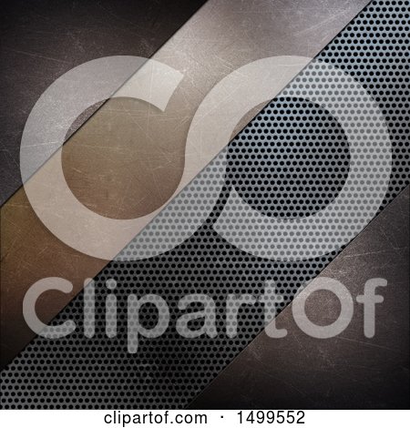 Clipart of a Diagonal Metal Texture Background - Royalty Free Illustration by KJ Pargeter