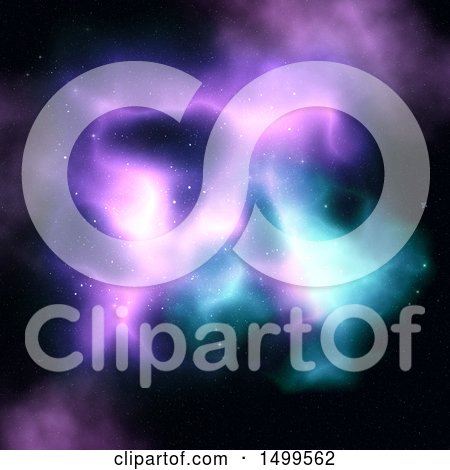 Clipart of a Colorful Nebula Background - Royalty Free Illustration by KJ Pargeter