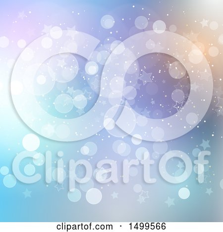 Clipart of a Gradient Flare and Star Background - Royalty Free Vector Illustration by KJ Pargeter