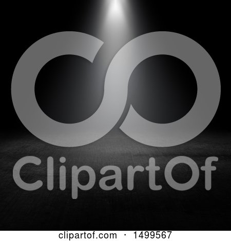 Clipart of a Spotlight in a Dark Interior - Royalty Free Illustration by KJ Pargeter